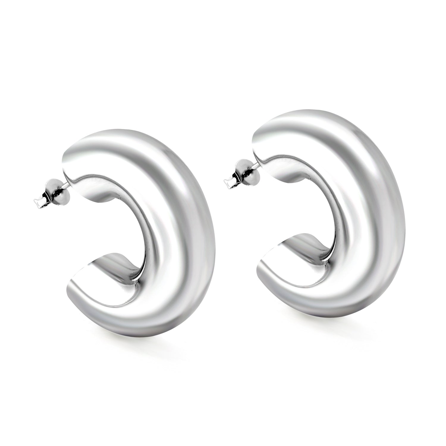 C-shaped earrings 10.5*31mm asonjewelry